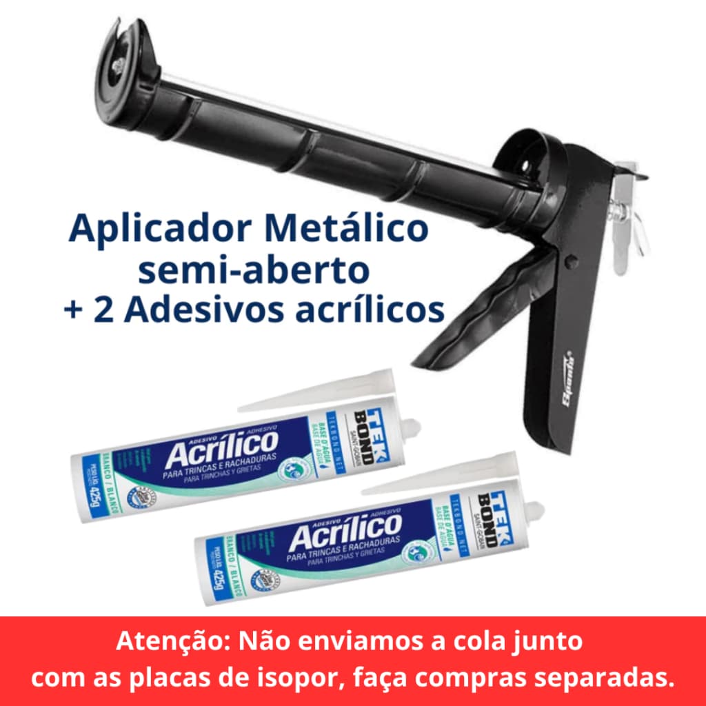 Kit 2 Adesivos Acrílicos TekBond + Aplicador Semi Aberto