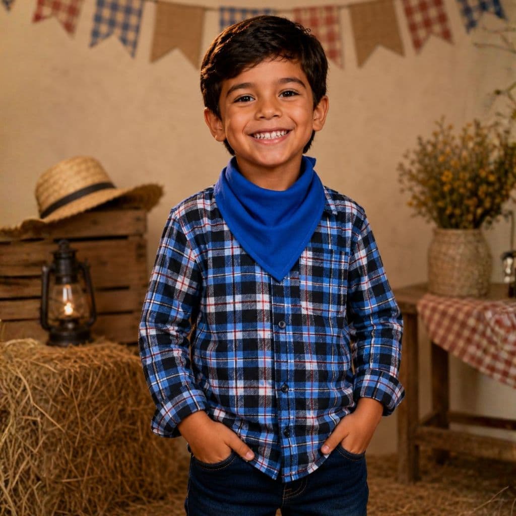 Camisa Infantil XADREZ  Festa Junina Menino Flanelada 4 ao 10