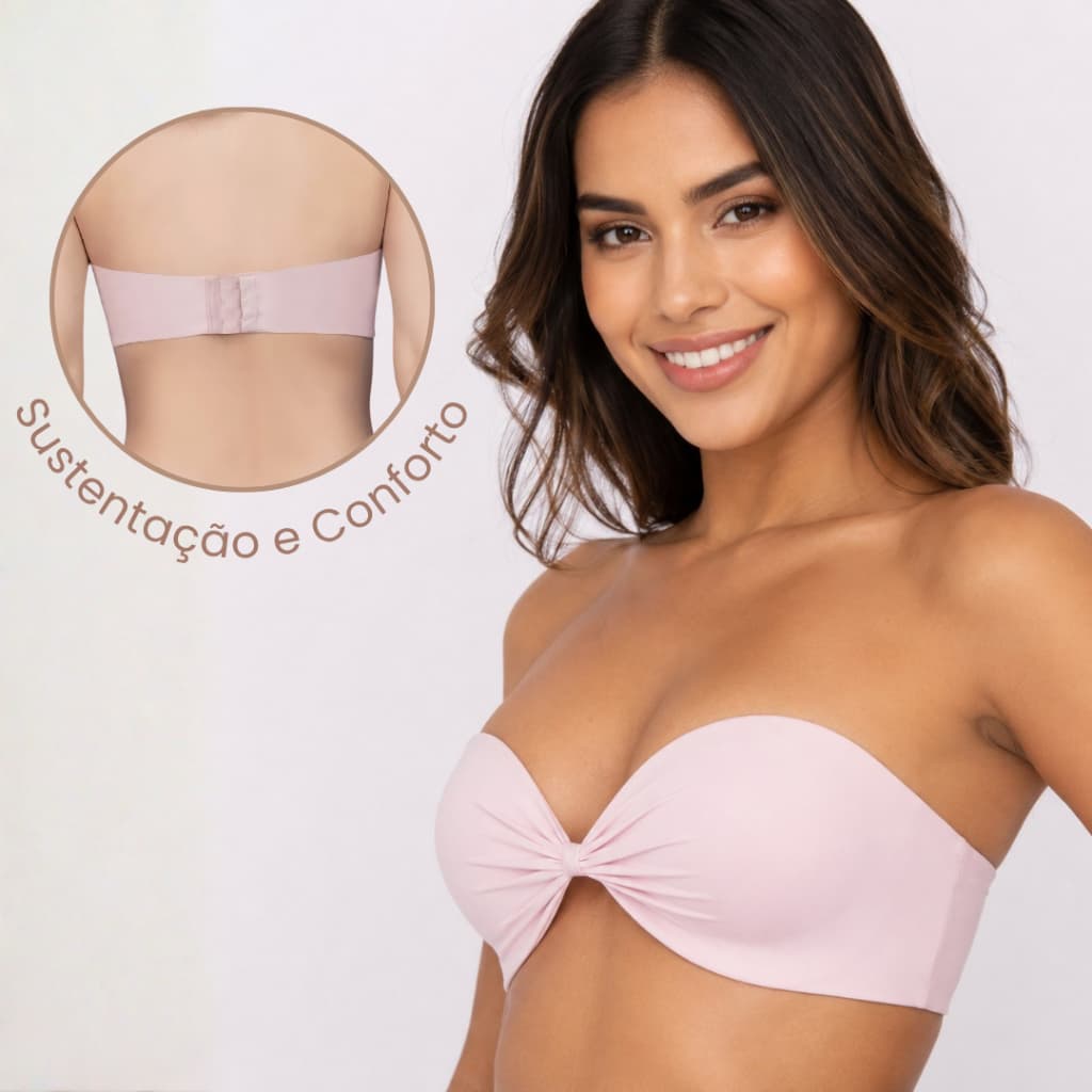 Sutiã Tomara que Caia Push Up Alta Sustentação e Conforto Bojo Drapeado