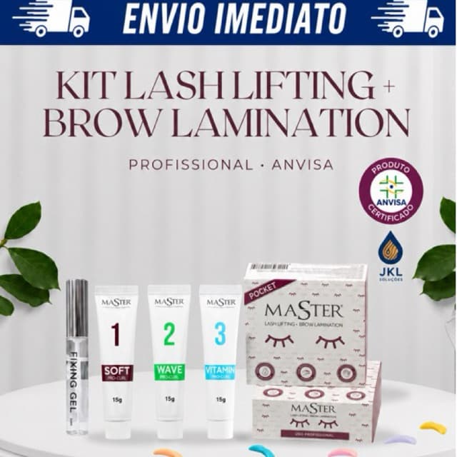 Kit Lash Lifting Profissional Pocket + Brow Lamination ANVISA Master Premium
