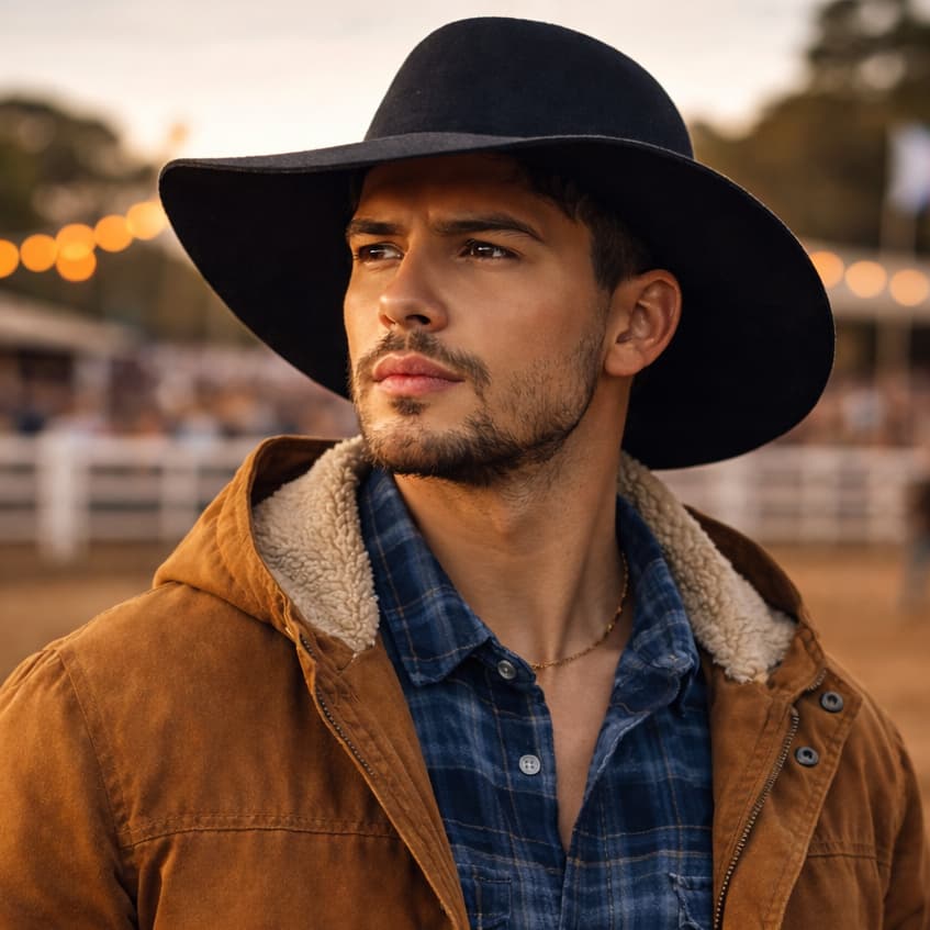 Chapéu Caminhoneiro Natanzinho Cata Ovo Tradicional Aba larga Feltro Premium Sertanejo