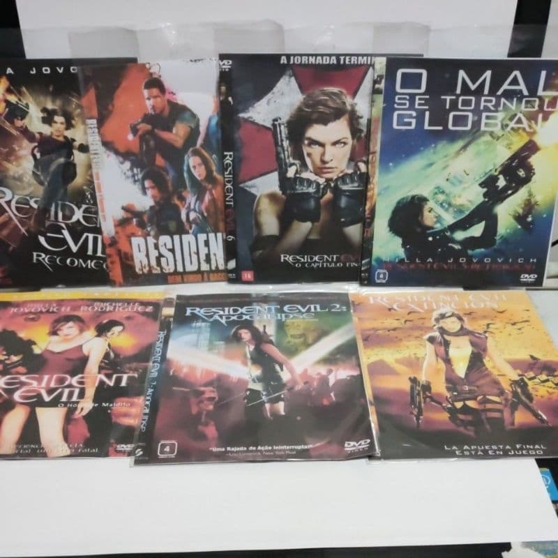 dvd resident evil coleção kit 7 dvds completo novo copia