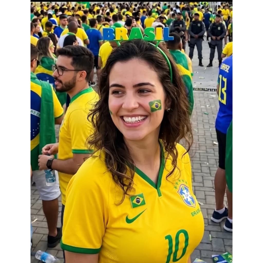 Kit para torcer copa do mundo Brasil óculos e chapéu