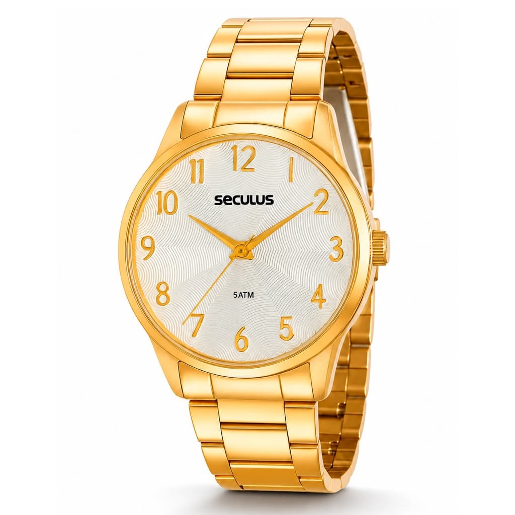 Relógio Promoção Seculus 20567LPSVDS1 Feminino Dourado Original