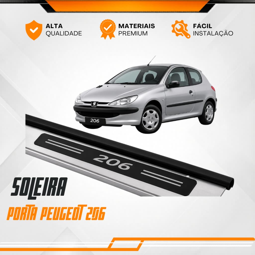 Soleira De Porta Peugeot 206 Modelo Universal Carro personalizado