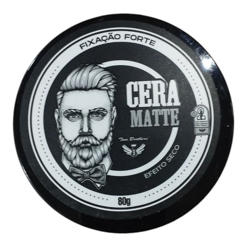 1 Cera Matte  Barber Shop 80g  para modelar e fixar cabelo Two Brothers Profissional