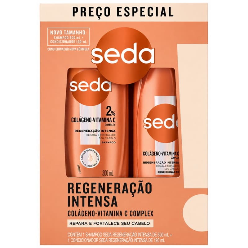 Seda Regeneração Intensa Shampoo 300ml + Condicionador 190ml Kit