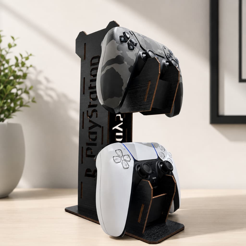 Suporte Controle PS5 PS4 Playstation Mdf Organização