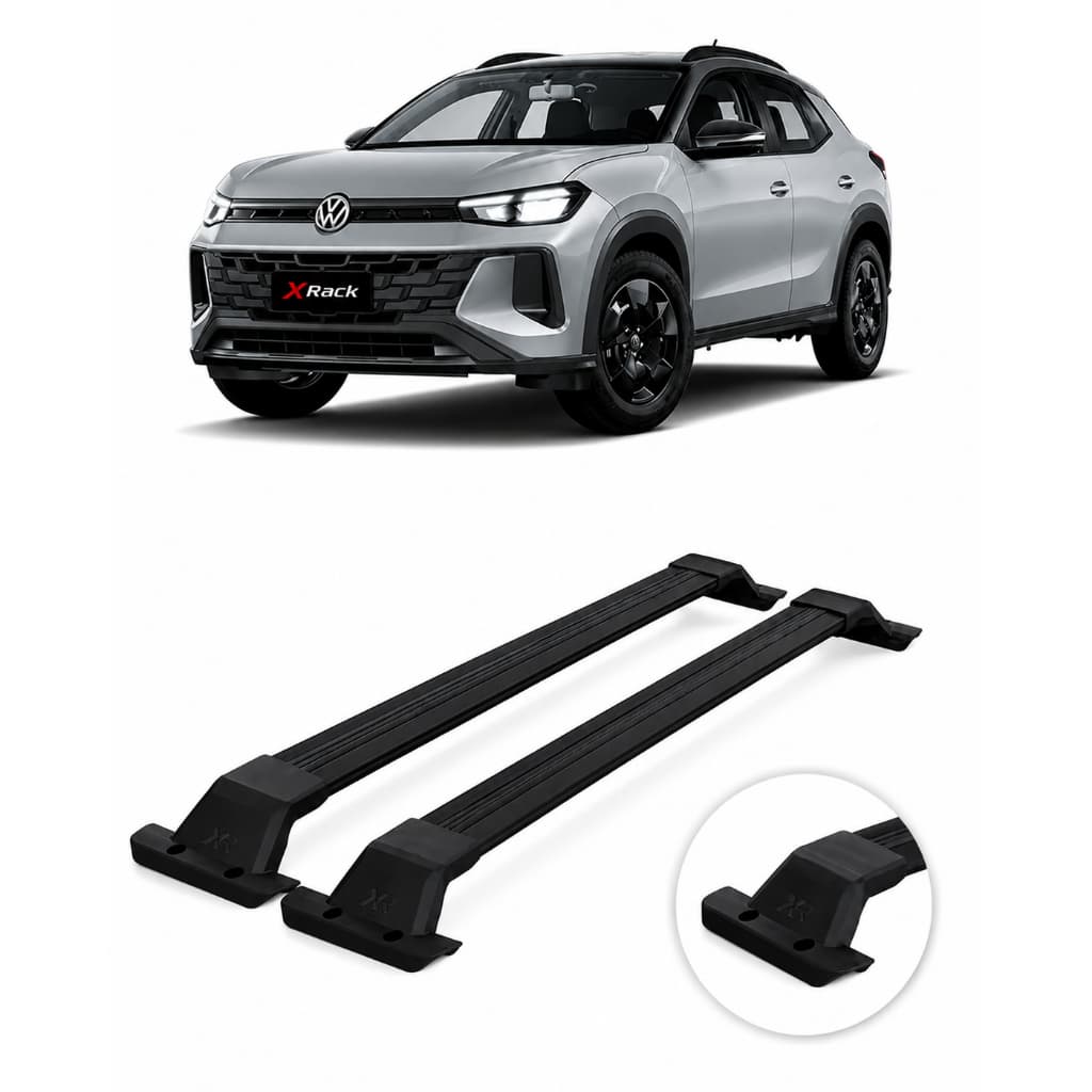 Travessa Rack Bagageiro de Teto Preto Volkswagen Tera 2025 2026 2027