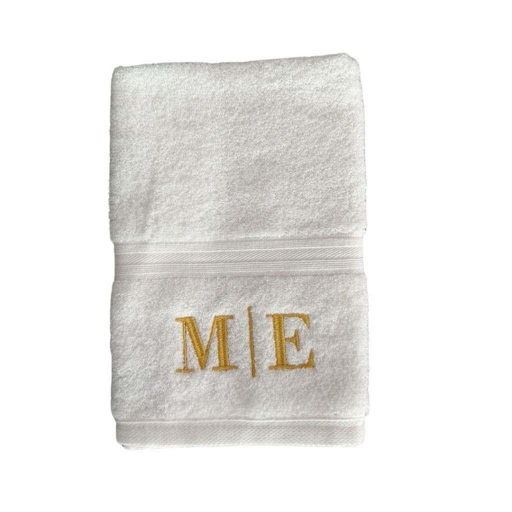 Toalha de Lavabo (mão) Buettner em Algodão Egípcio com Bordado Personalizado Iniciais Casal Presente