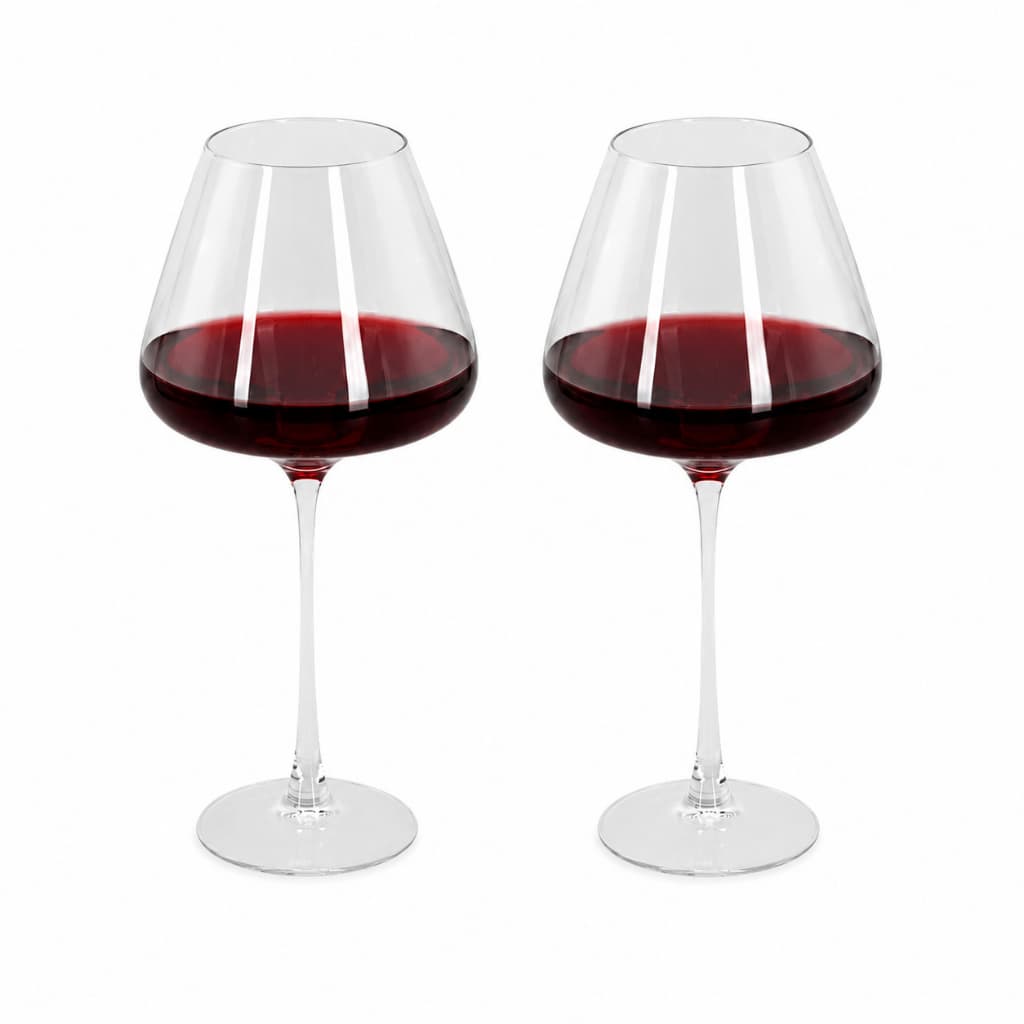 Kit 2 Taças de Vidro Classic Para Vinho 600ml, Taça De Vinho Tinto - Ruvolo
