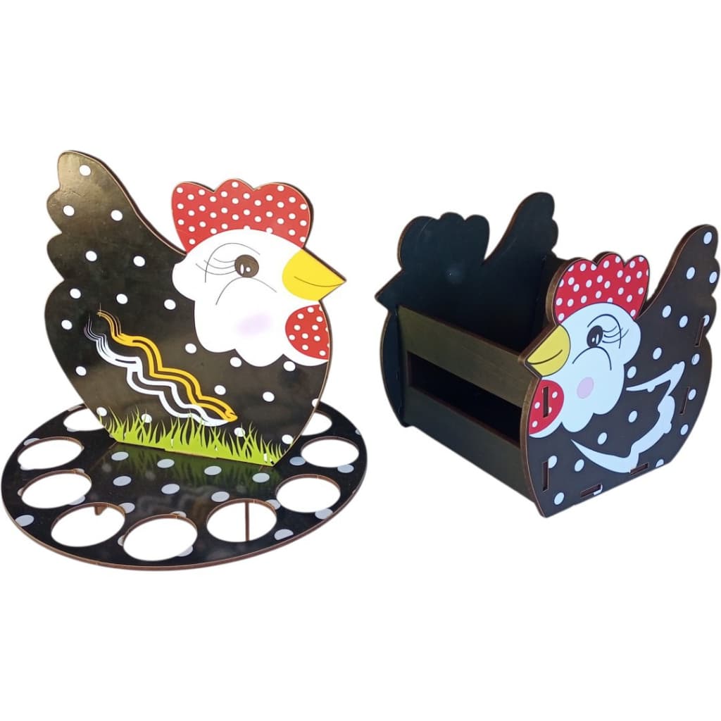 Porta Ovos Galinha Enfeite Decorativo Cozinha Balcão Mesa