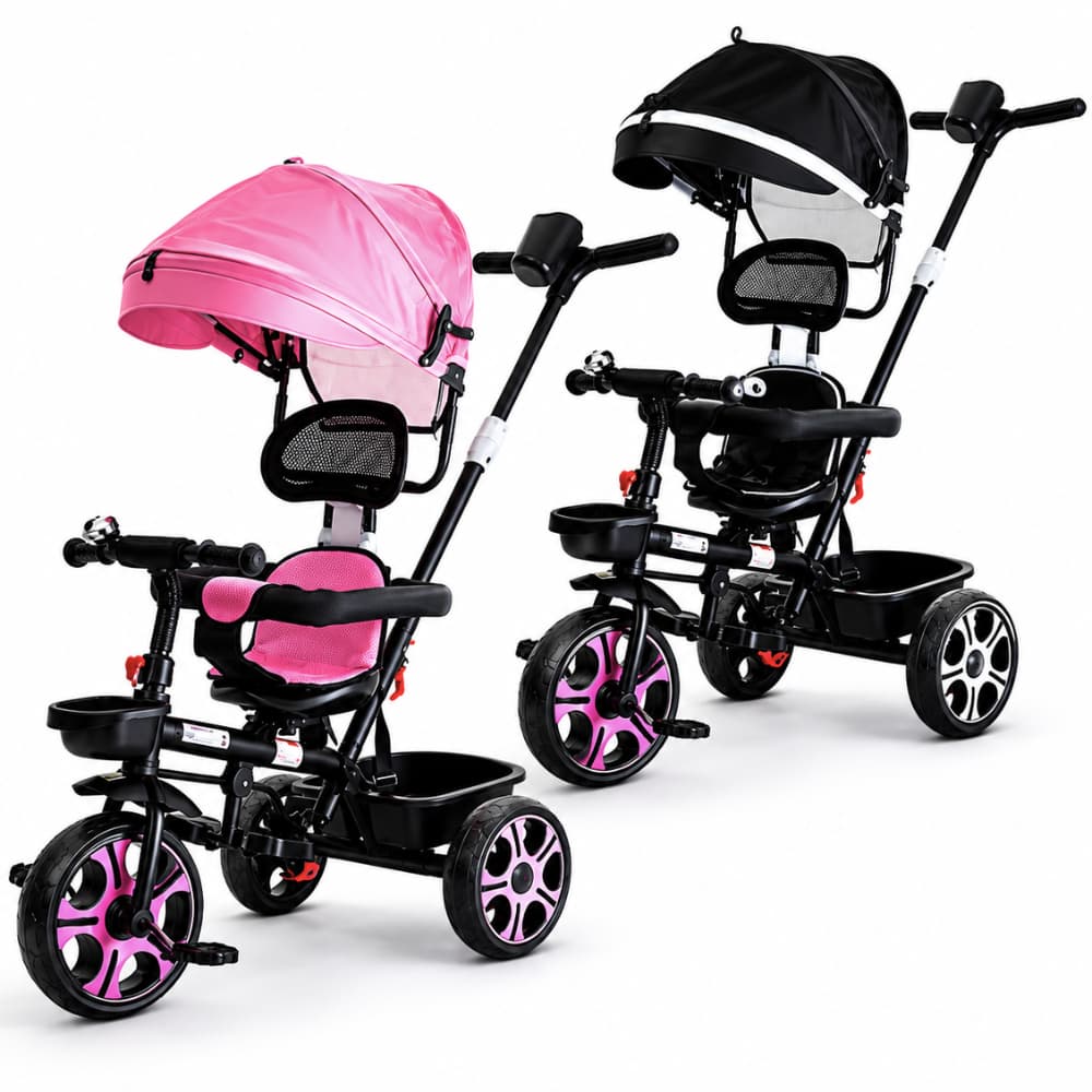Carrinho de Passeio Bebê Triciclo Infantil com Haste Empurrador Zupa Até 50 Kg - Baby Style