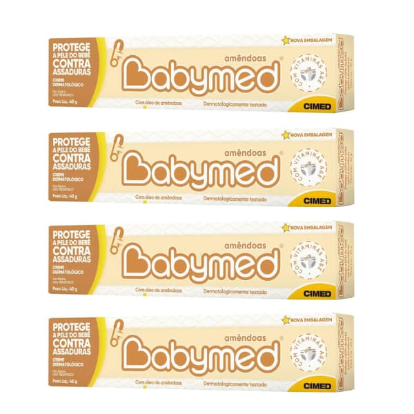 Pomada Babymed Amêndoas 40g kit c/4 unidades
