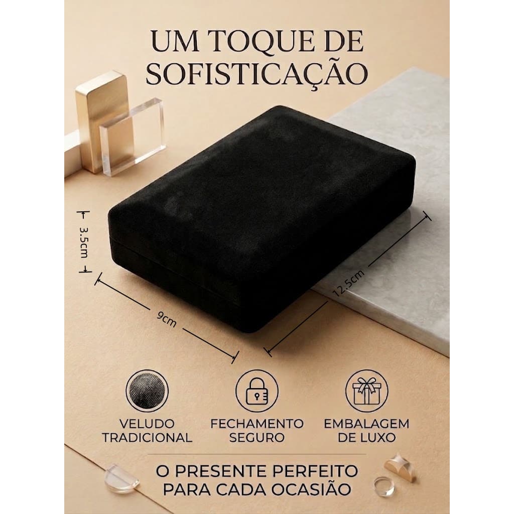 Embalagem de presente de luxo joias Caixa De Veludo Tradicional Ideal para embalar presente de joias
