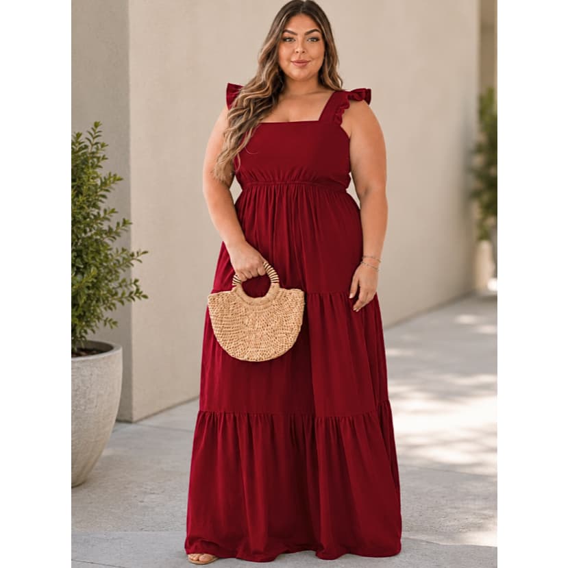 Vestido Feminino Dora Longo Plus Size Três Marias Moda Mulher Evangélica Elegante Festa Manga Alça Babado Duna Verão