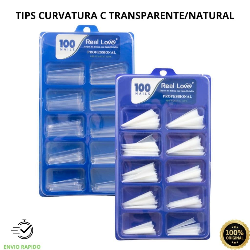 Tips Para Alongamento De Unhas Real Love Transparentes Branco Gel E Polygel