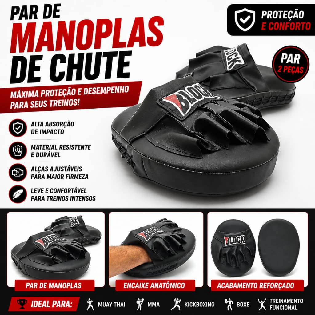 Manopla Muay Thai Manopla Para Treino de Boxe Block Aparador De Soco Muay-Thai (par)