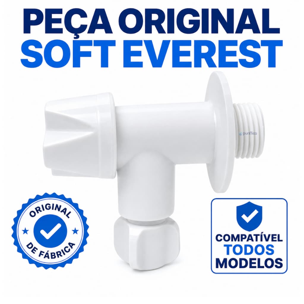 Torneira Registro Adaptador Compatível Purificador Soft Everest Star Slim Plus Fit Baby Original