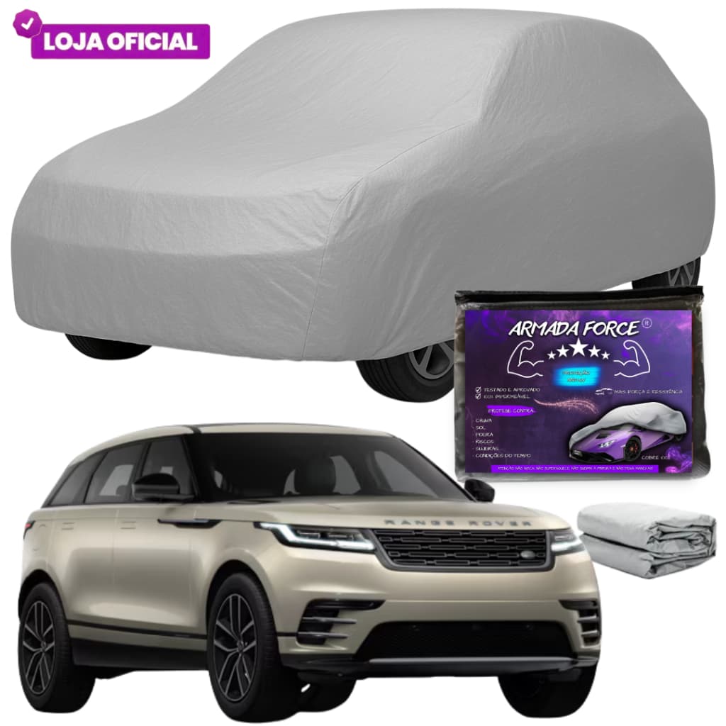 Capa Cobrir Range Rover Velar ARMADA Forro Total 100% Impermeável Protege Sol Chuva Poeira Anti-UV