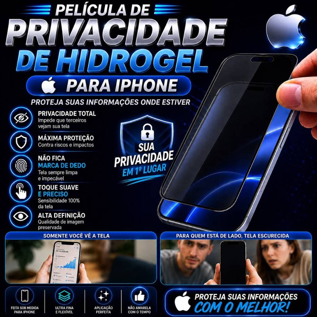 Película de hidrogel Preminum Privacidade fosca para Iphone