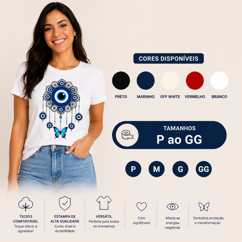 Camiseta Olho Grego Mandala, camisa olho grego mandala, camiseta premium, camisa algodao