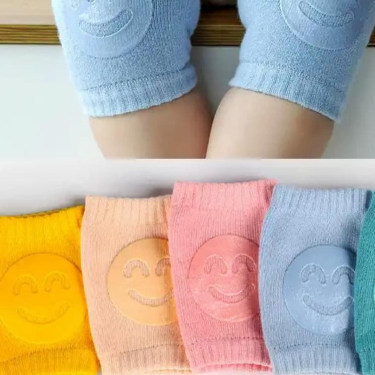 1/2/4/6Pares Joelheira Bebe Engatinhar Infantil Proteção Para Joelhos Crianças Meias