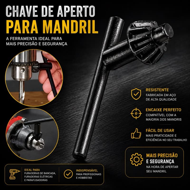 Chave Aperto Mandril 1.5 13mm Para Furadeira Universal