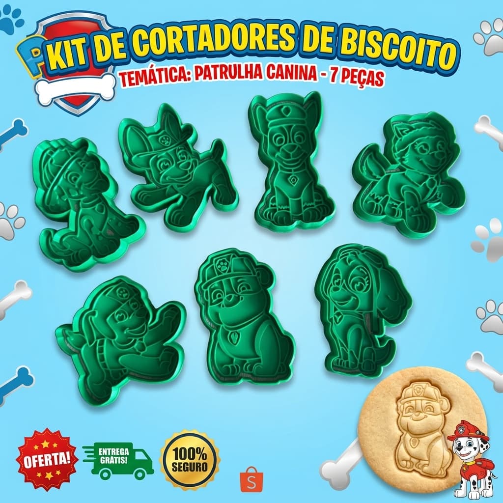 Cortador e Carimbo Patrulha Canina