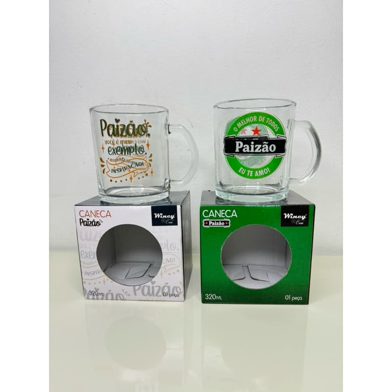 Kit Com 5 Canecas Estampadas Pai 320ml