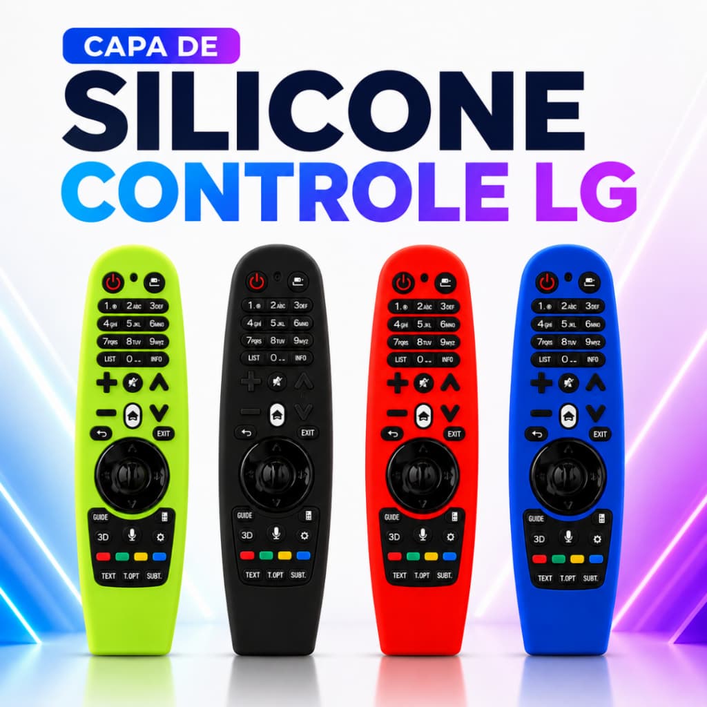 Capa Protetora de Silicone Macia LG Smart TV Controle Remoto Acessórios Premium 600/650/18BA/19BA