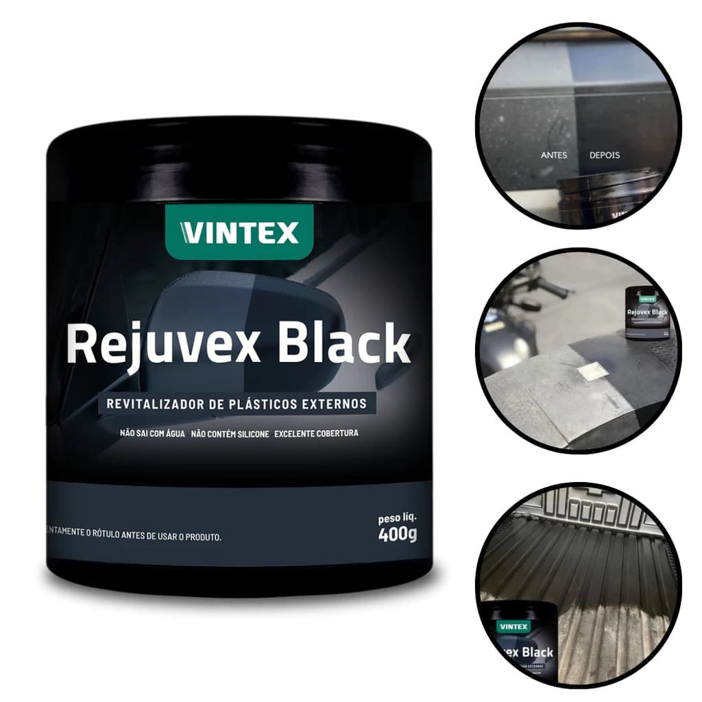 Rejuvex Black Revitalizador De Plástico Externos 400g Vonixx