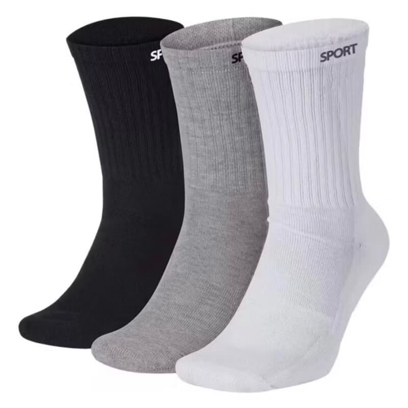 Kit Com 3 Pares de Meia Cano Ato Longo