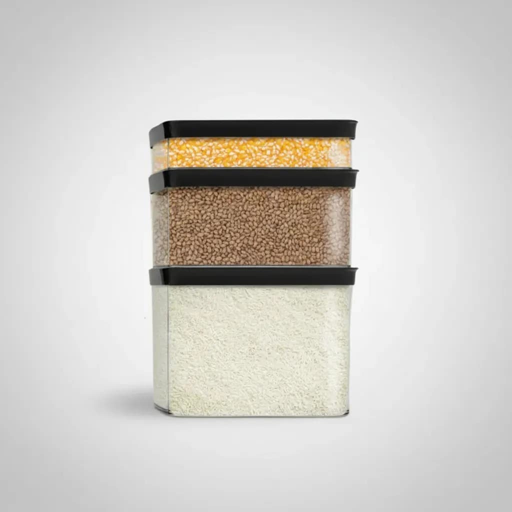 Conjunto de Potes Herméticos, 3 Peças 4000ml/2500ml/1100ml - Helsim