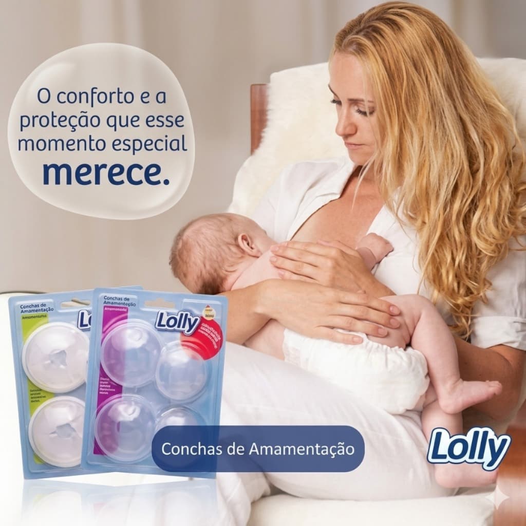 Concha De Amamentação Lolly Kit 2 Pares Protetor De Mamilo Alivia Rachaduras E Coleta Leite Materno