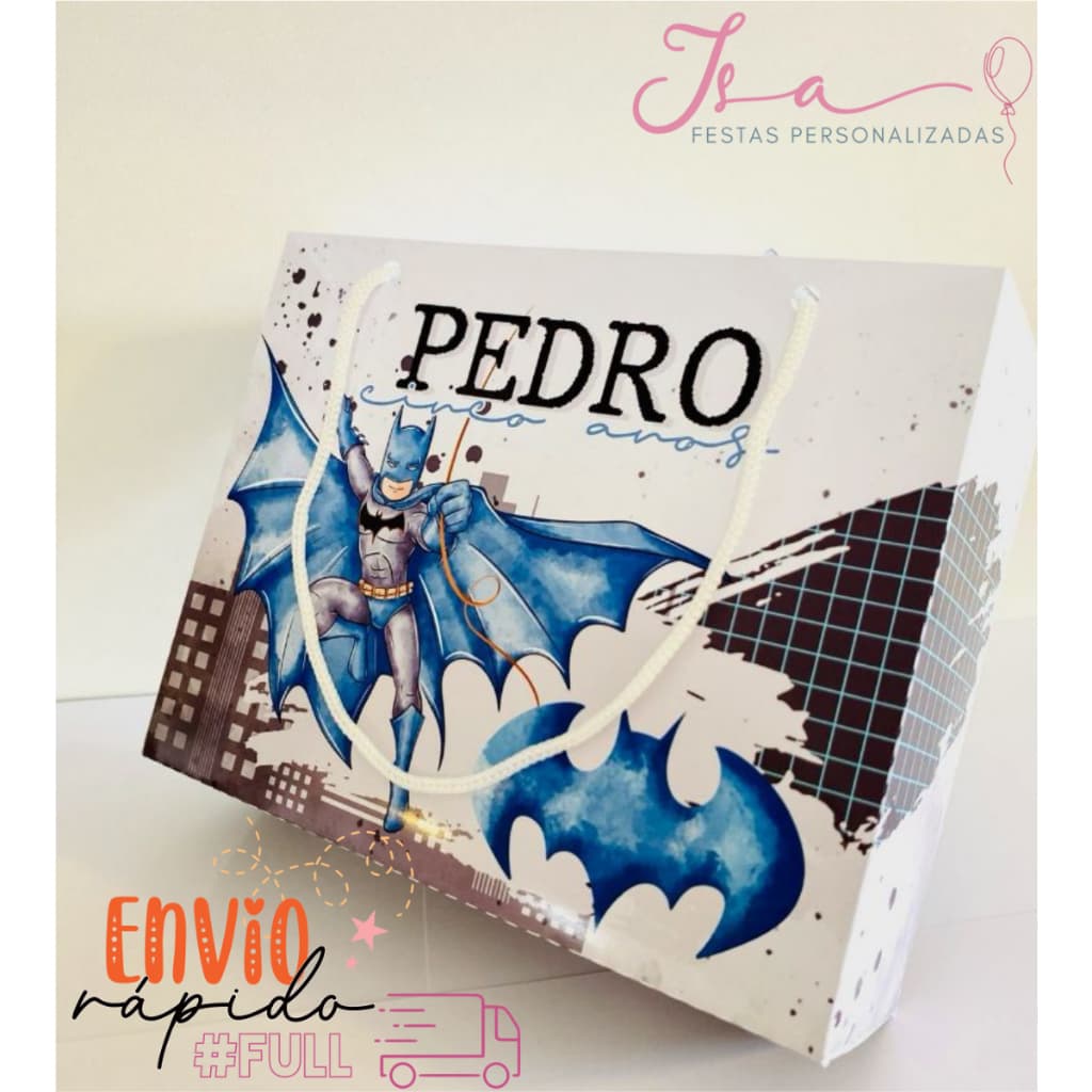 Sacolinhas Batman Personalizadas Kit Festa Infantil Pegue e Monte