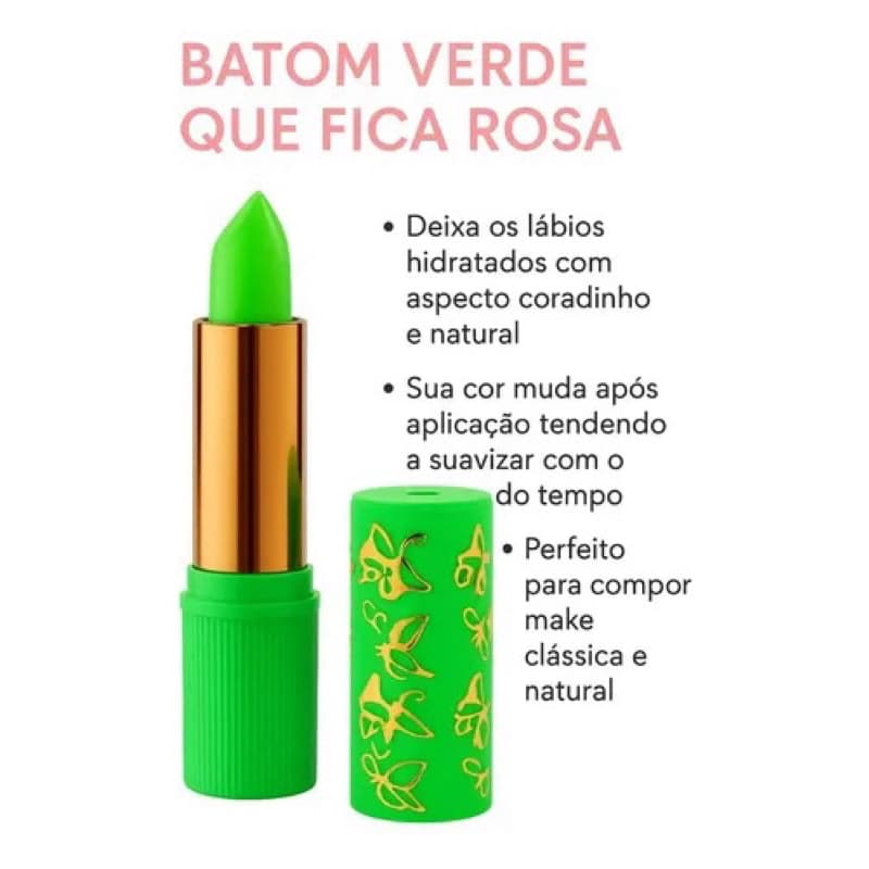 Batom Mágico 24 Horas com Duração Intensa e Cor que Muda