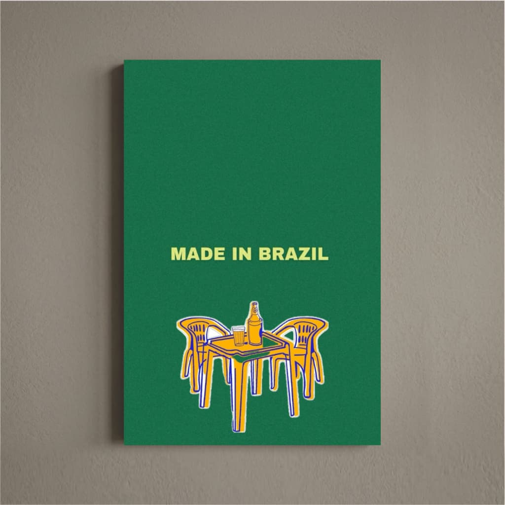 Placa Decorativa Mesa Bar Brasil Seleção Copa do Mundo Decoração de Parede - Placas Divertido