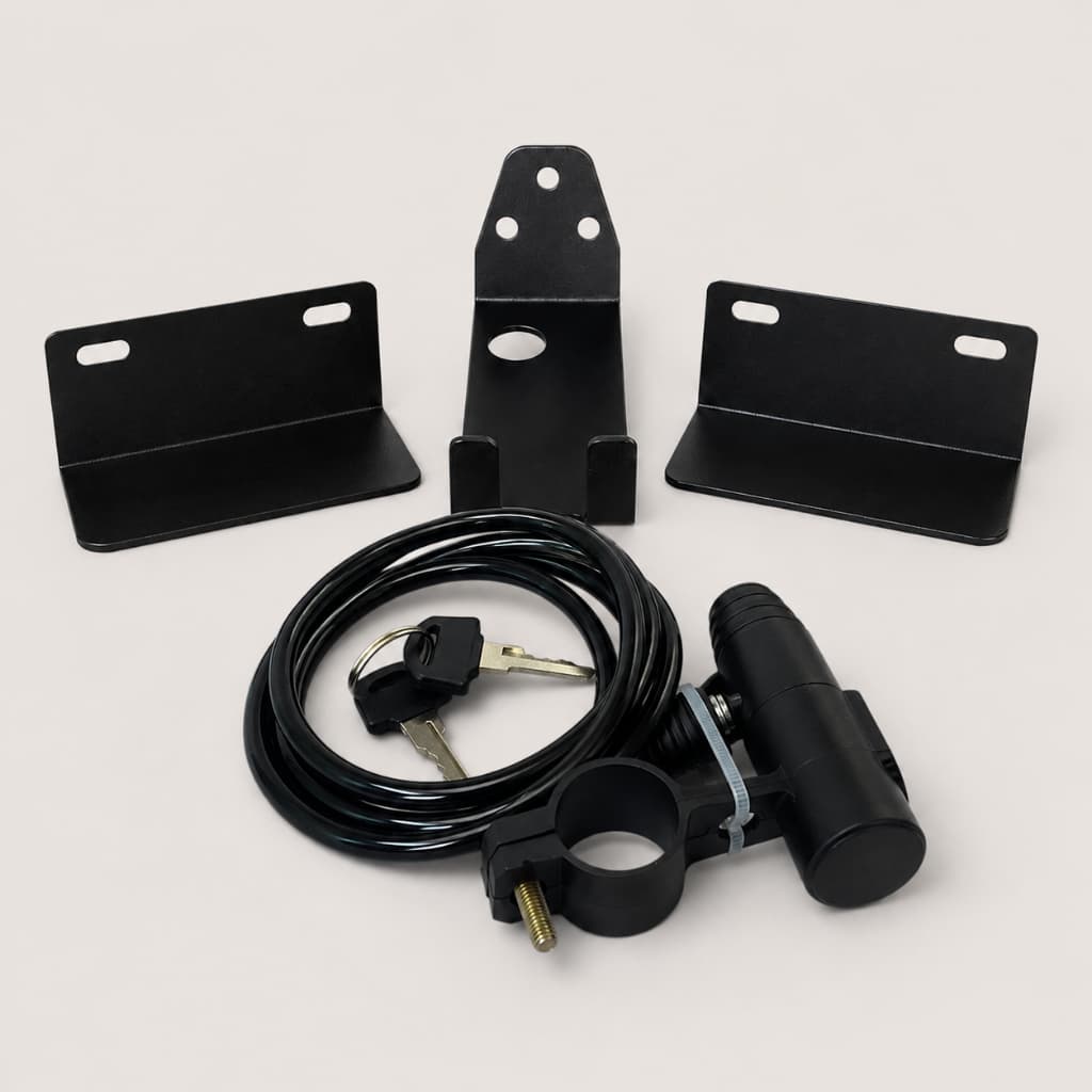 Kit 1 Suporte de Parede para Bicicleta Pedal + 1 Cadeado 1 Metro x 0,6mm
