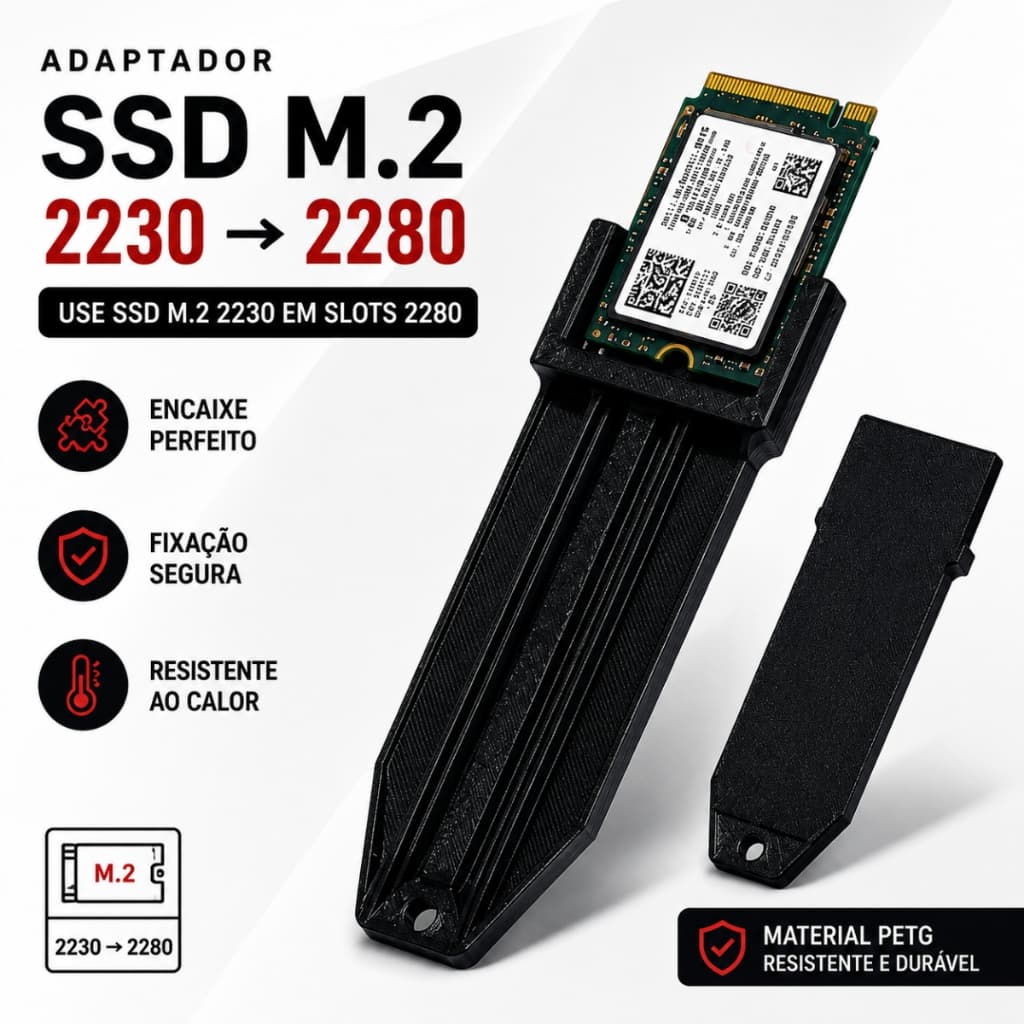 Adaptador Para Ssd Nvme M.2 2230 Para 2280 Computador Notebook Pc