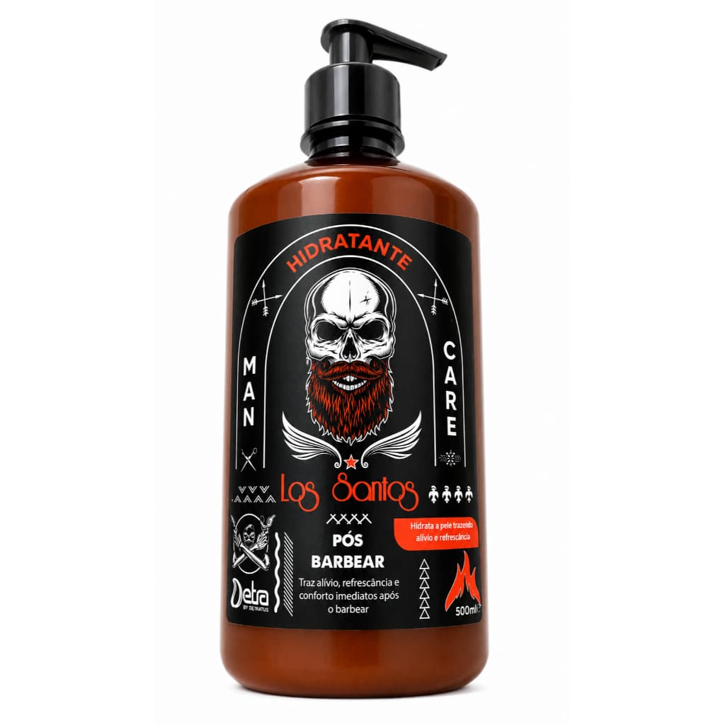 Hidratante Gel  Pós Barbear 500ml - Detra Cosmeticos linha masculina Los Santos Barba Shaving homem