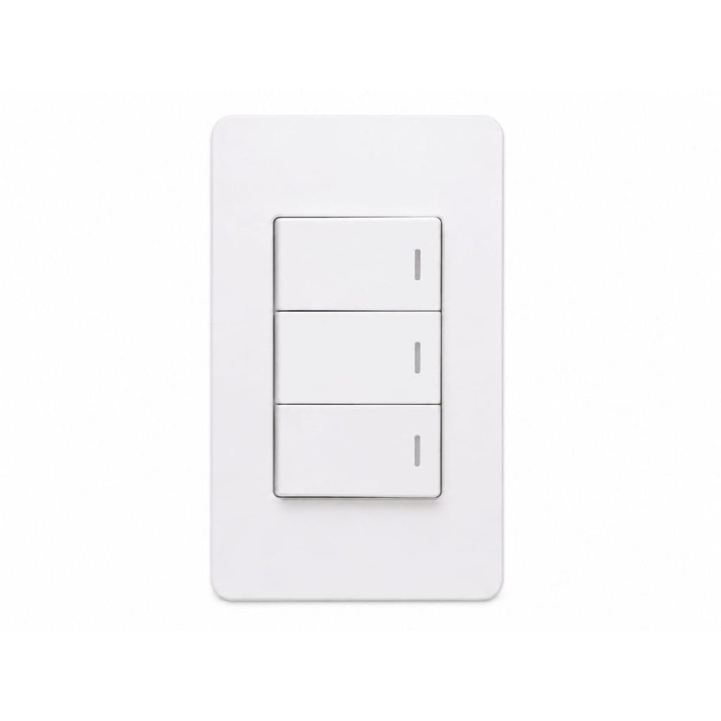 Interruptor de Luz 3 Teclas Branco Modular Embutir | Design Moderno e Fácil Instalação