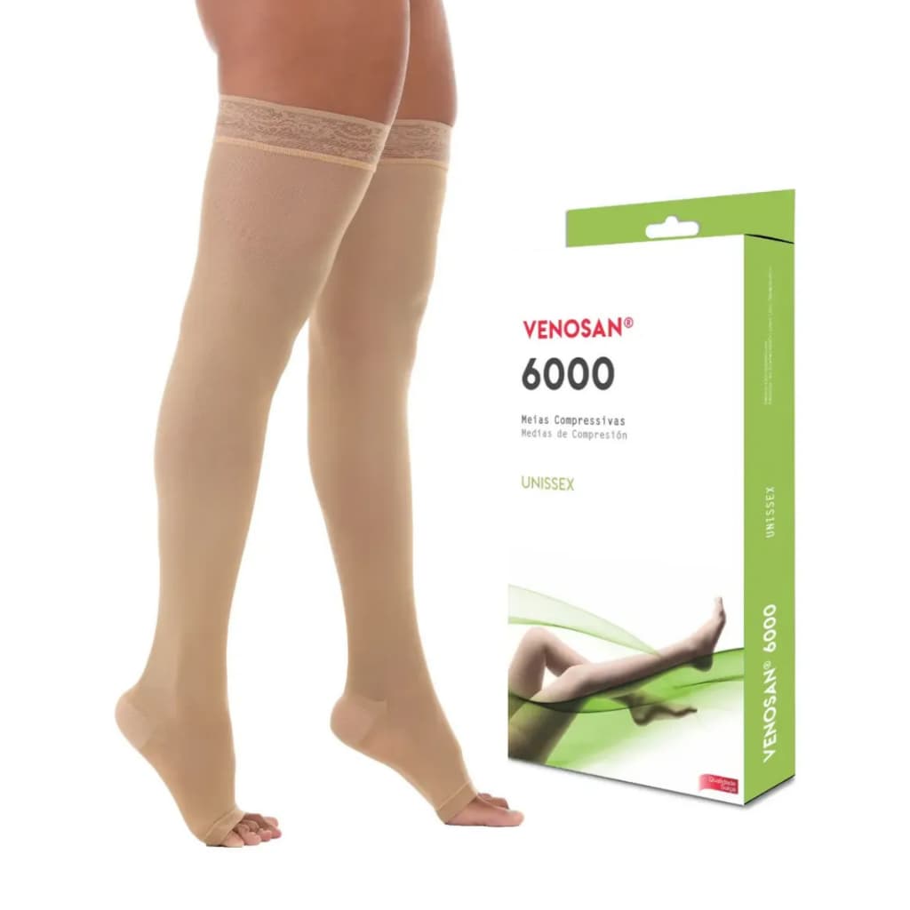 Meia Venosan 6000 7/8 Compressão 20-30 mmHg Inchaço Recuperação Varizes Trombose Viagem
