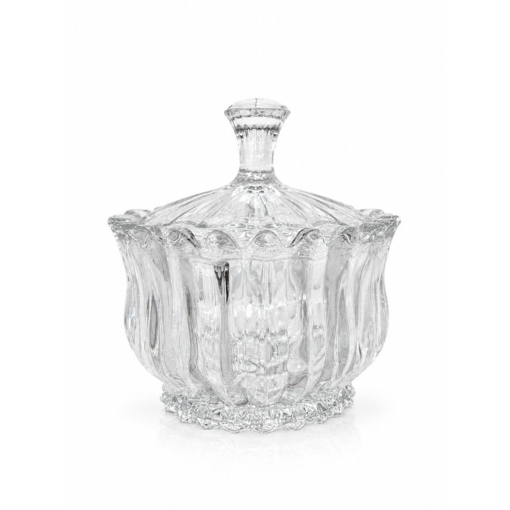 Bomboniere De Vidro Com Tampa 900ml Transparente Para Doces