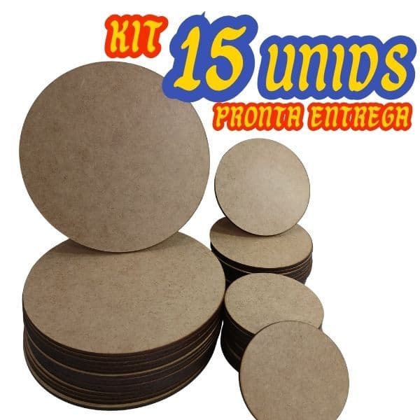 Placa MDF 3mm Rodonda Bolacha Mandala Sousplat