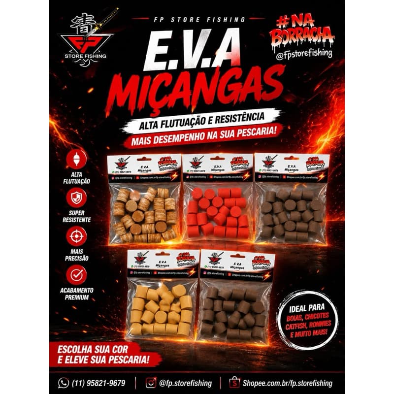 kit com 100 unidades de Eva 12mm vazado para fazer cortadinho (BRINDE AGULHA + LINHA RETIFICADA).