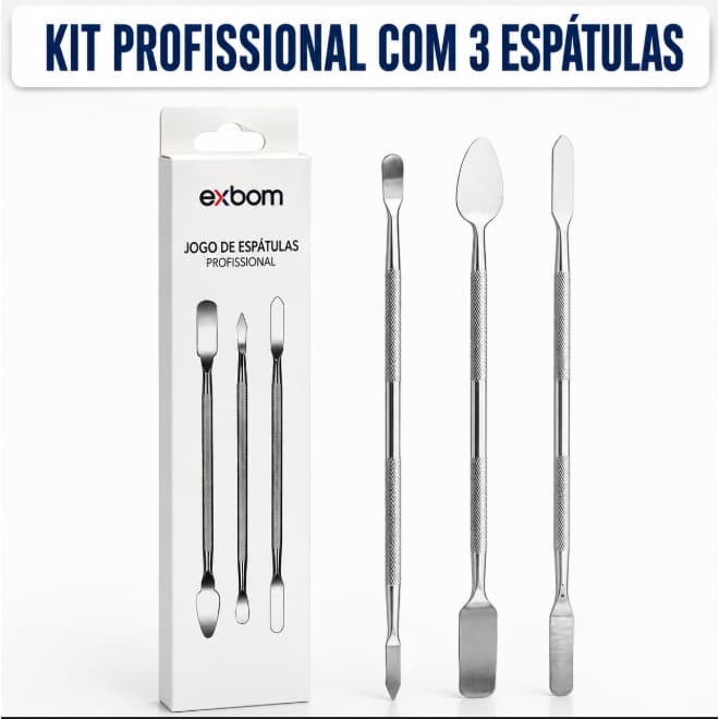 Kit 3 Espátulas Profissional Para Eletrônica, Celular, Notebook e Manutenção em Geral