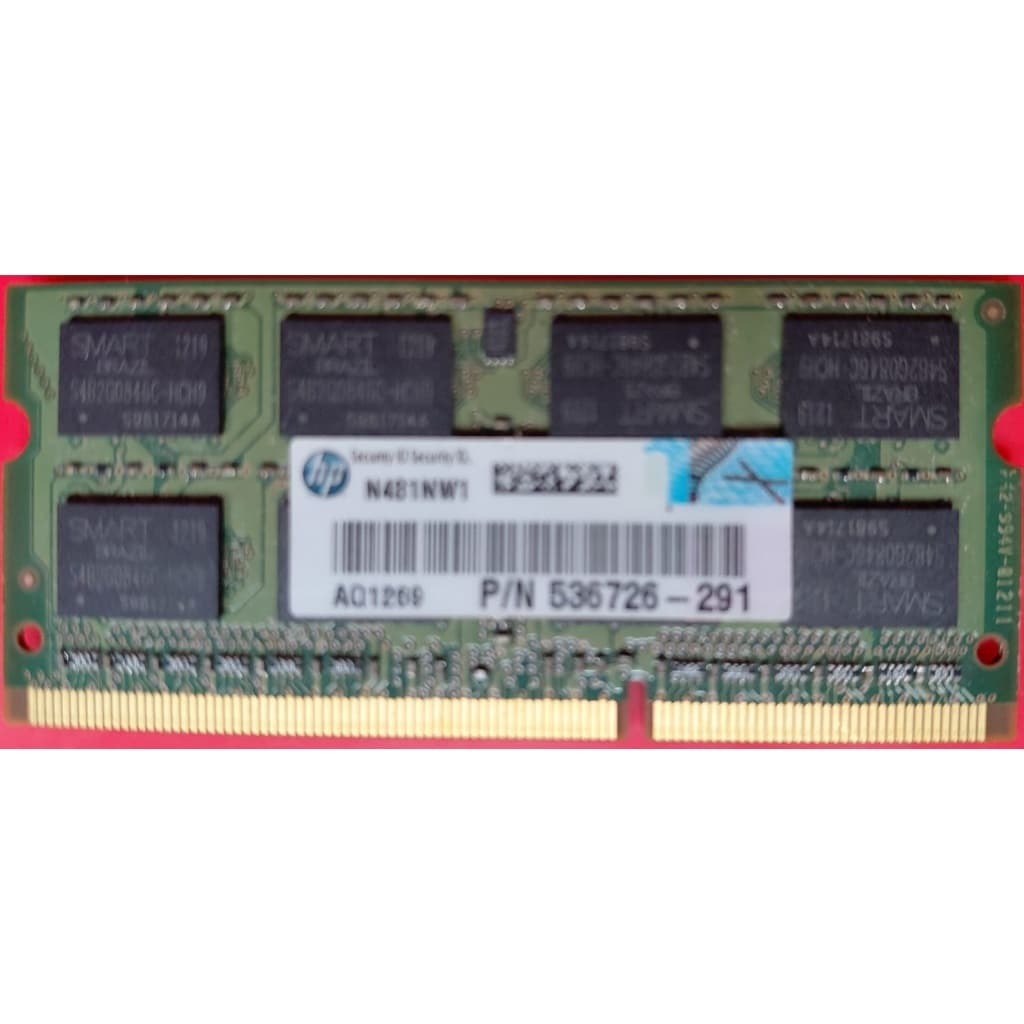 Memória RAM Original HP Hewlett-Packard Smart 4 GB DDR3 PC3-10600S 1333 MHz SODIMM para Notebook Laptop All-In-One PC