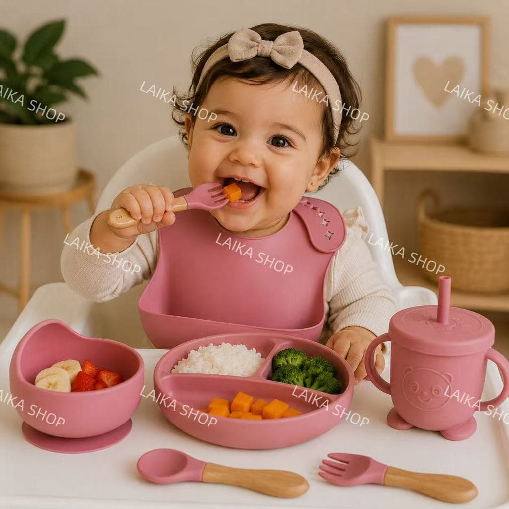 Kit Introdução Alimentar Silicone para Bebês Refeição Completa
