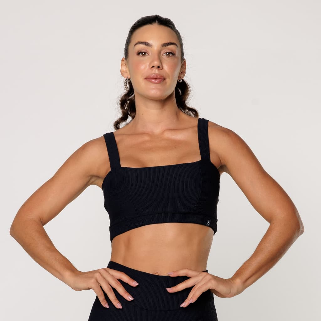 Top Fitness Academia Feminino Decote Quadrado Texturizada Top Academia Elevate